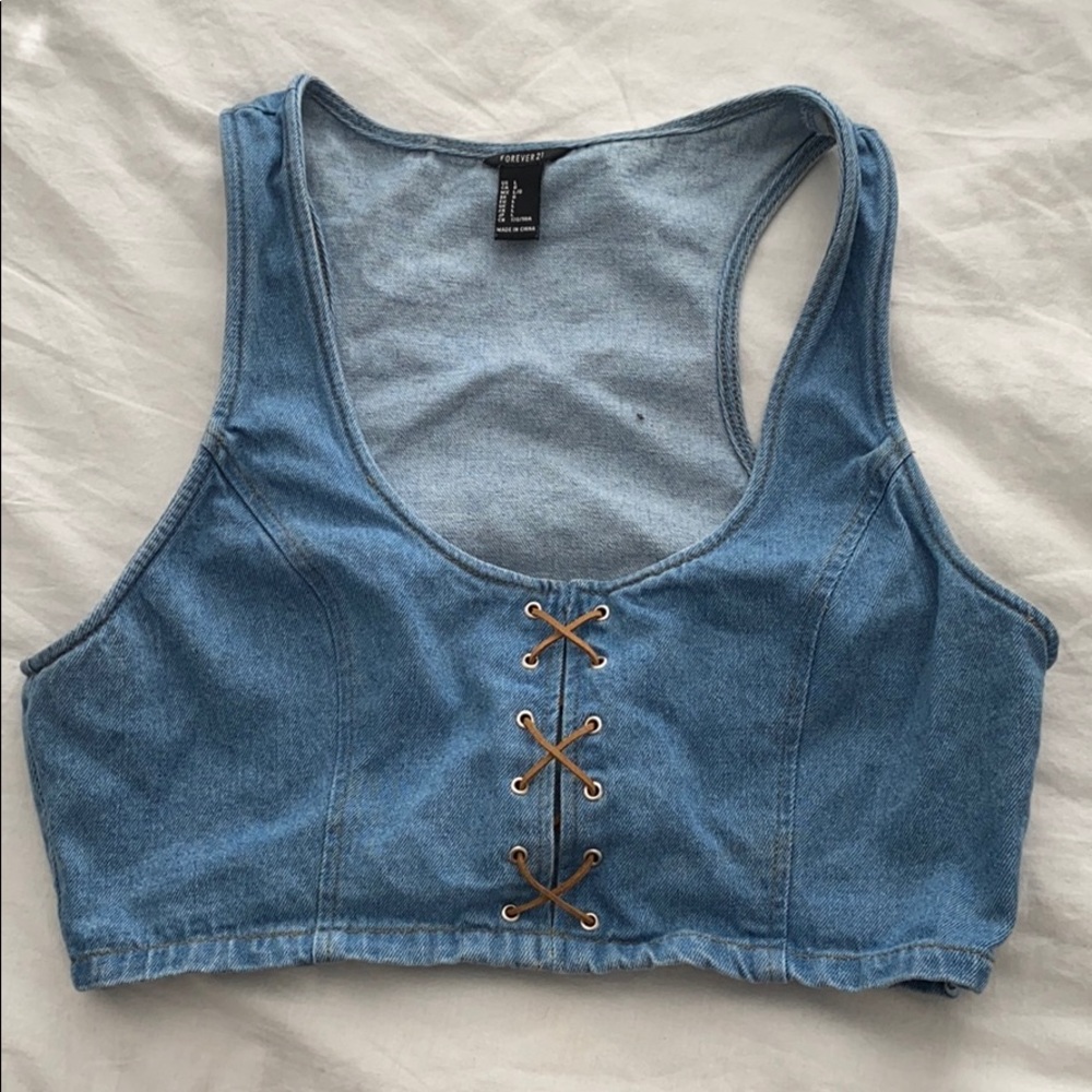 Denim crop top (F21)